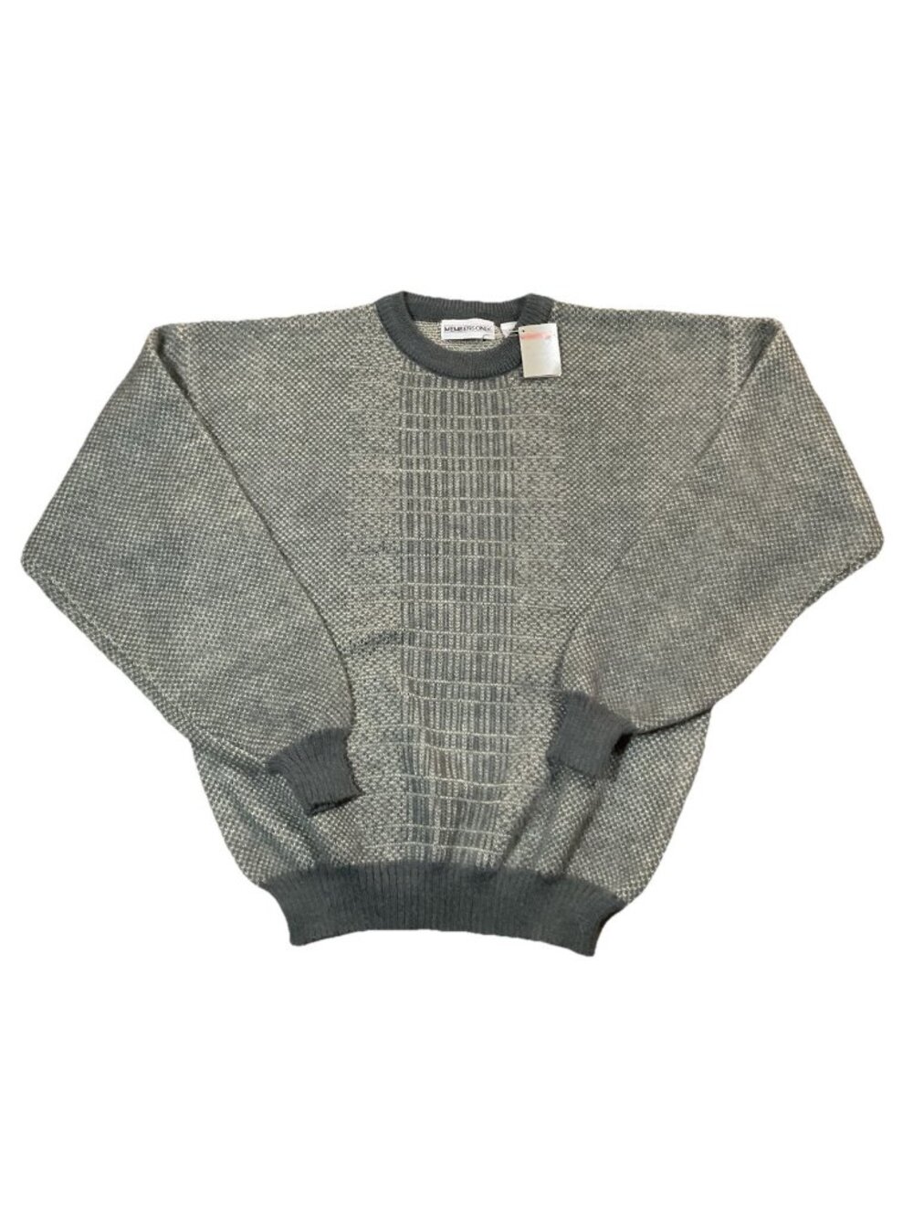 VTG Deadstock Members Only Sweater Knit Greys Blue -ish Size XL Mens Longsleeve